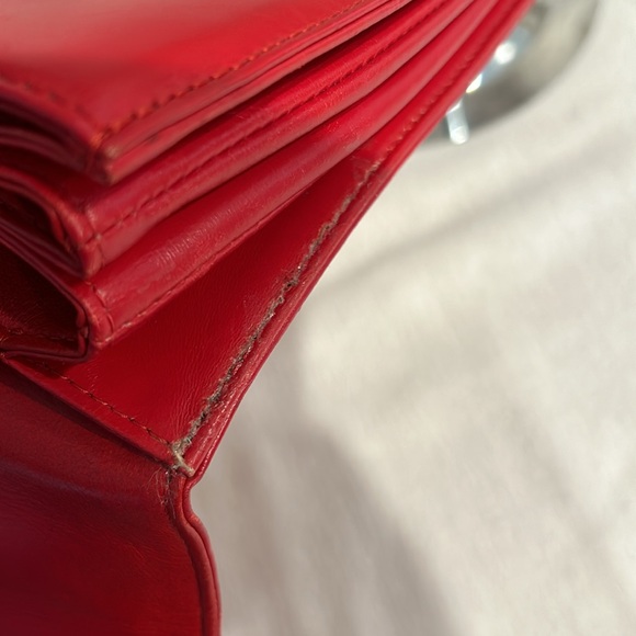 Authentic LOUIS VUITTON Opera line Delph Shoulder Bag Red - Picture 11 of 11